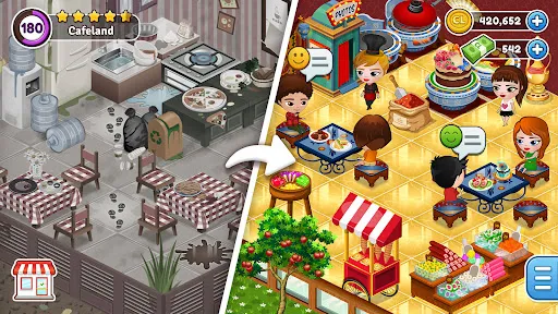 Capturas de tela do Cafeland - Restaurant Cooking