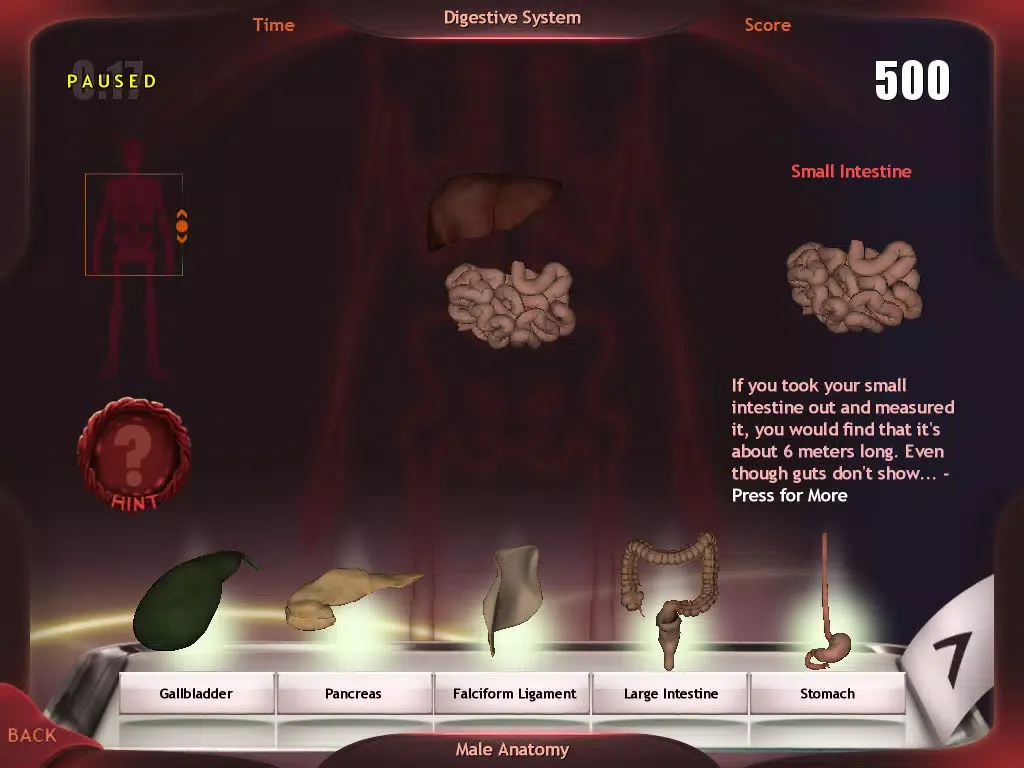 Capturas de tela do Evolutionary Anatomy iPad 