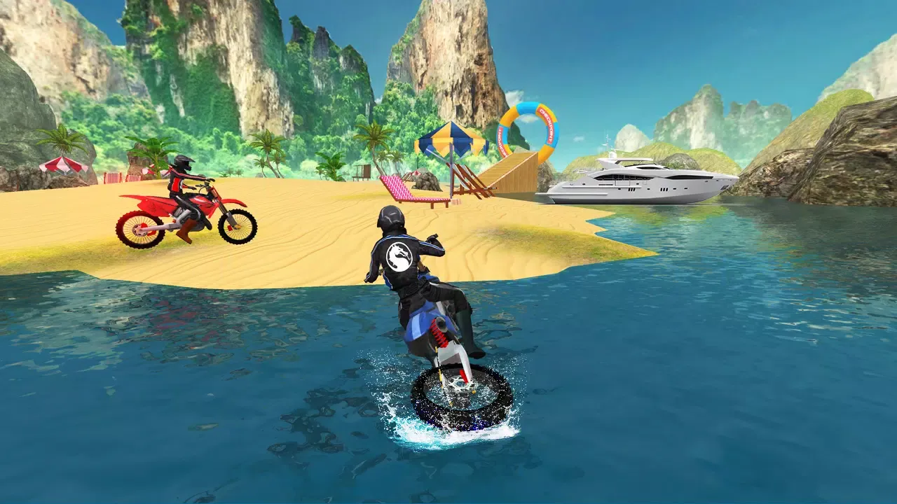 Captures d'écran de Bike Racing : Water Bike Games