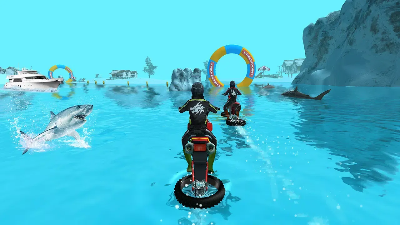 Captures d'écran de Bike Racing : Water Bike Games