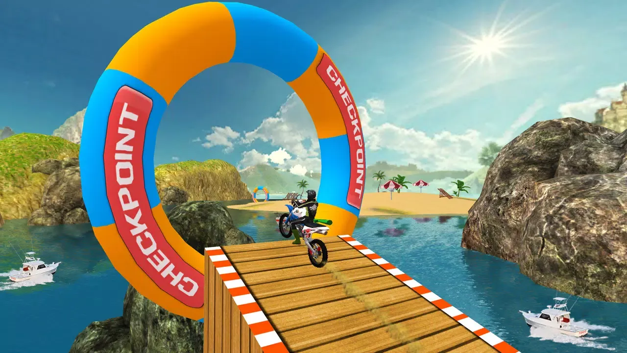 Captures d'écran de Bike Racing : Water Bike Games