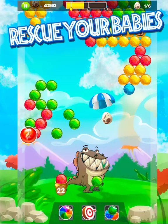 Dino Bubble: Ball Shooter iPad  스크린샷