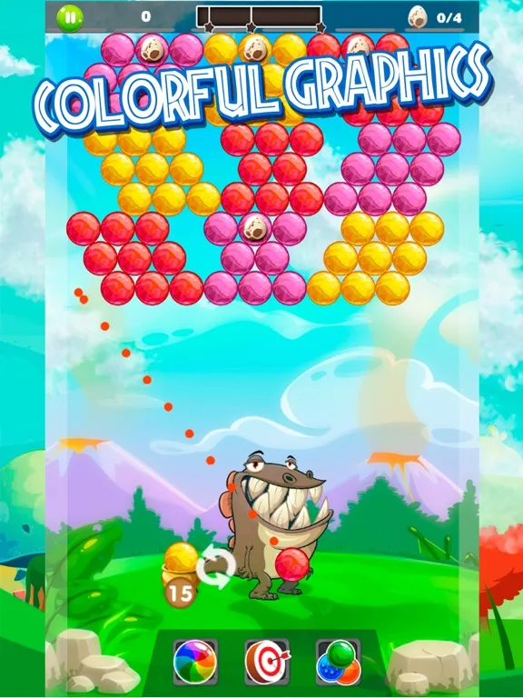 Dino Bubble: Ball Shooter iPad  스크린샷
