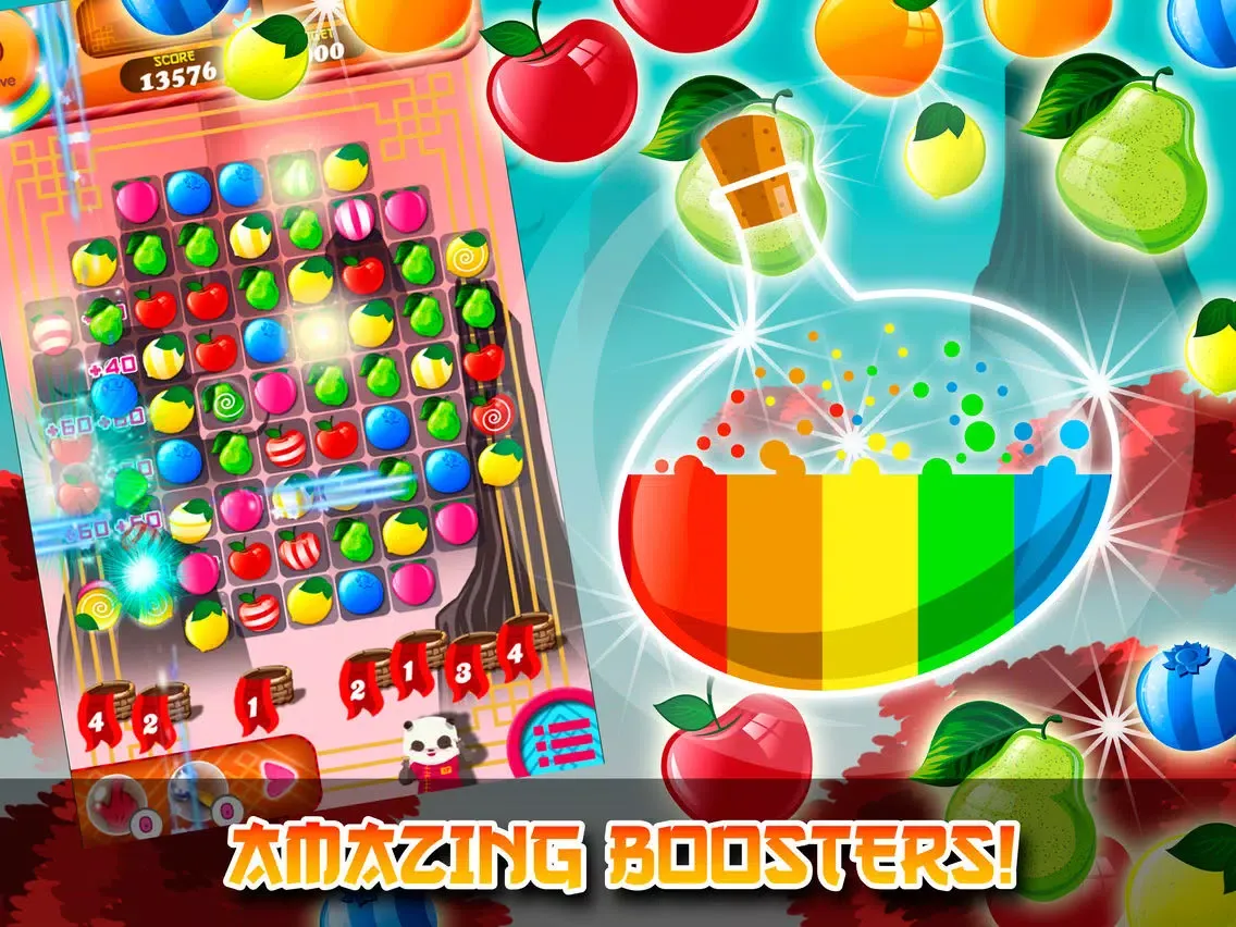Panda Fruit Harvest Free Match 3 iPad  স্ক্রিনশট