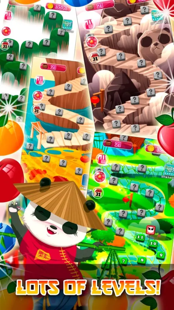 Panda Fruit Harvest Free Match 3 স্ক্রিনশট