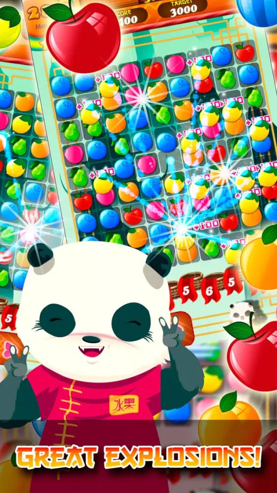 Panda Fruit Harvest Free Match 3 স্ক্রিনশট