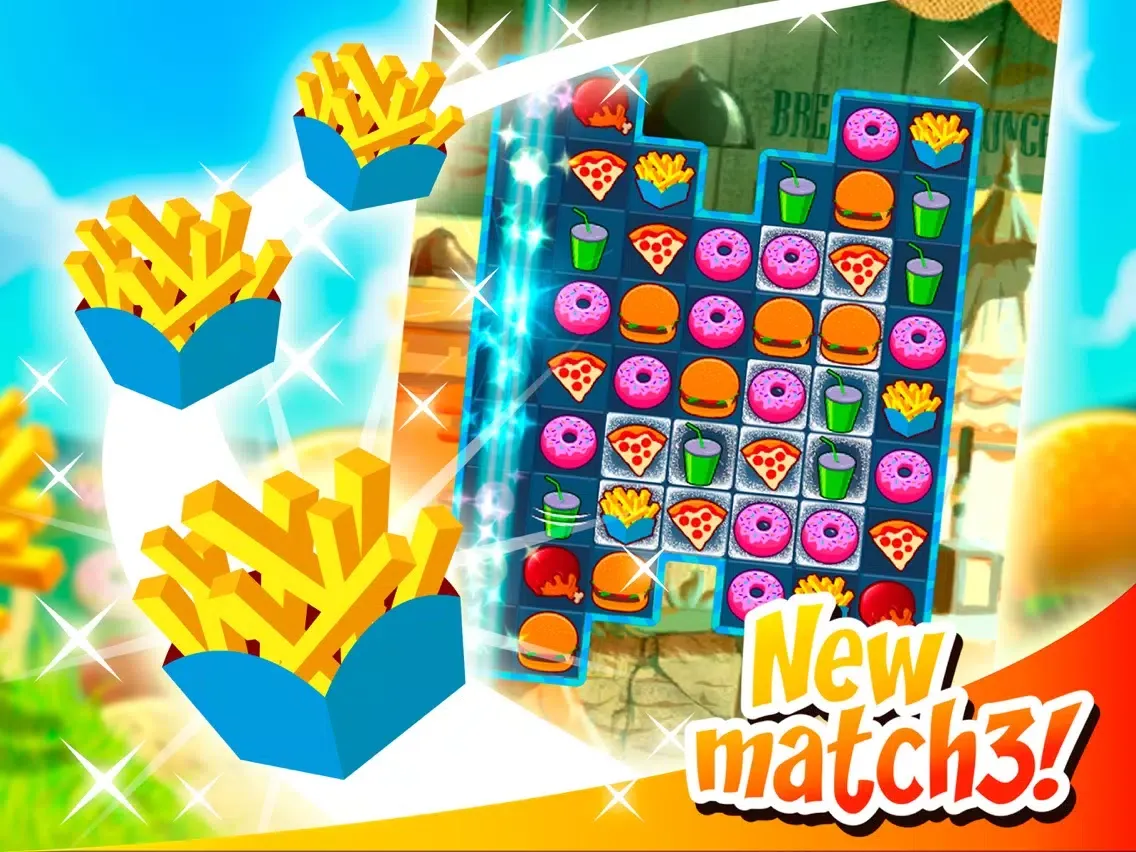 Super Burger Match 3 Deluxe HD iPad  स्क्रीनशॉट