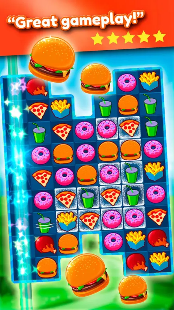 Super Burger Match 3 Deluxe HD स्क्रीनशॉट