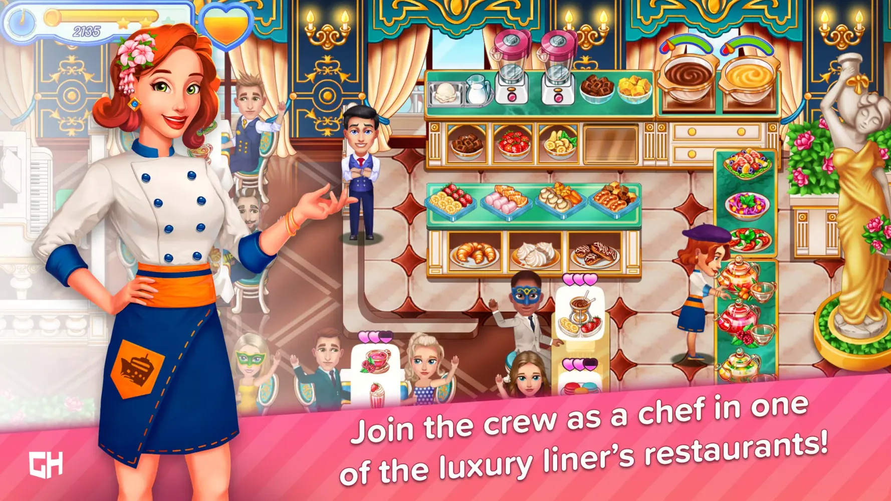 Capturas de tela do Claire's Café: Sea Adventure