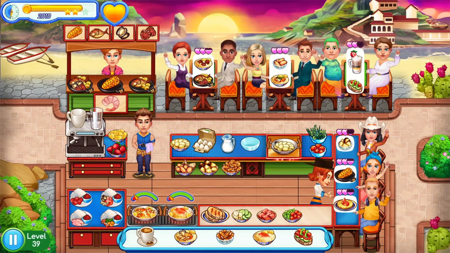 Capturas de tela do Claire's Café: Sea Adventure