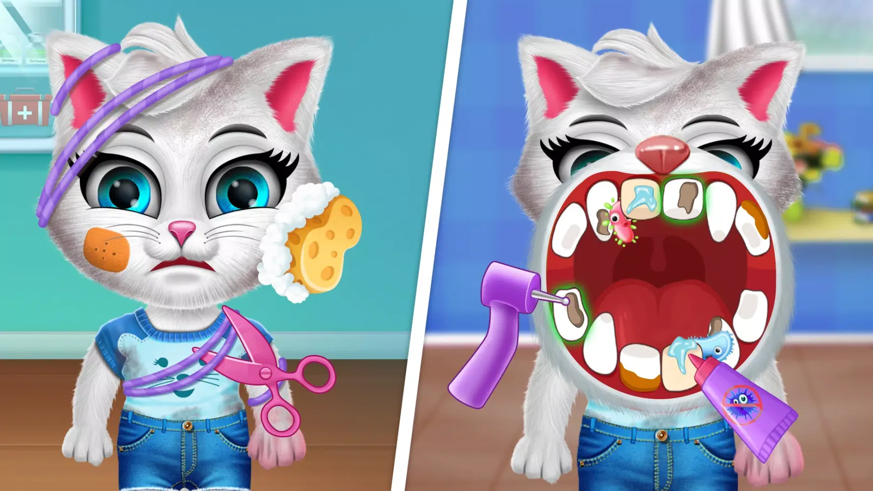 ภาพหน้าจอของ Kitty Daycare Salon Games