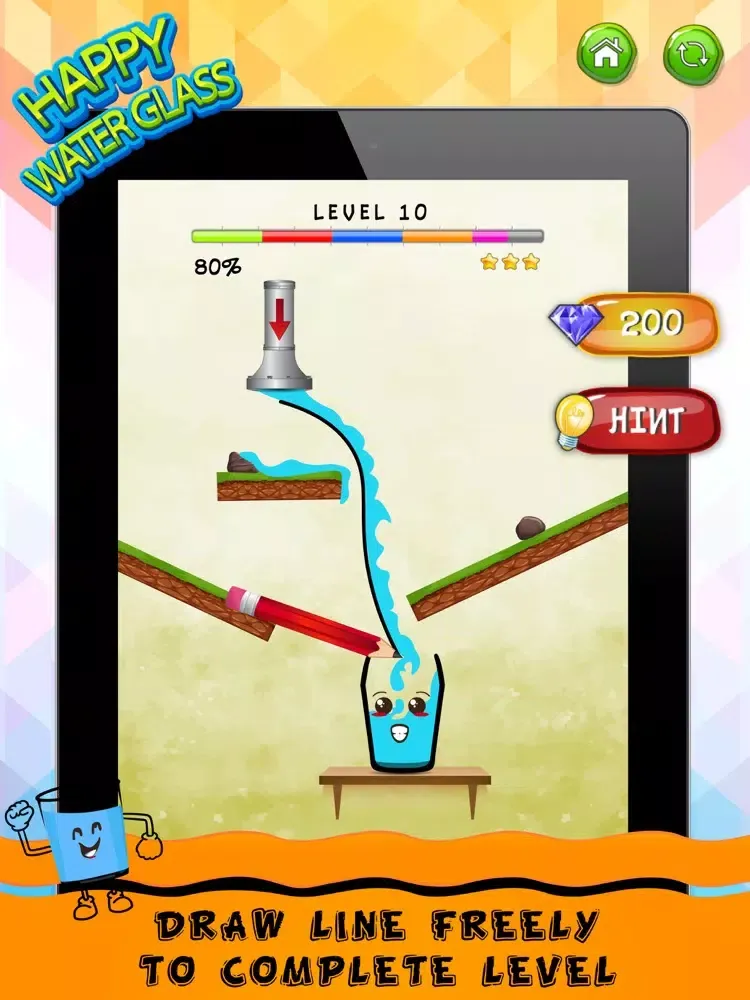 Capturas de tela do Happy Water Glass iPad 