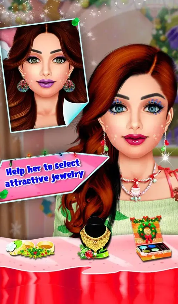 Christmas Makeup Dressup Games应用截图