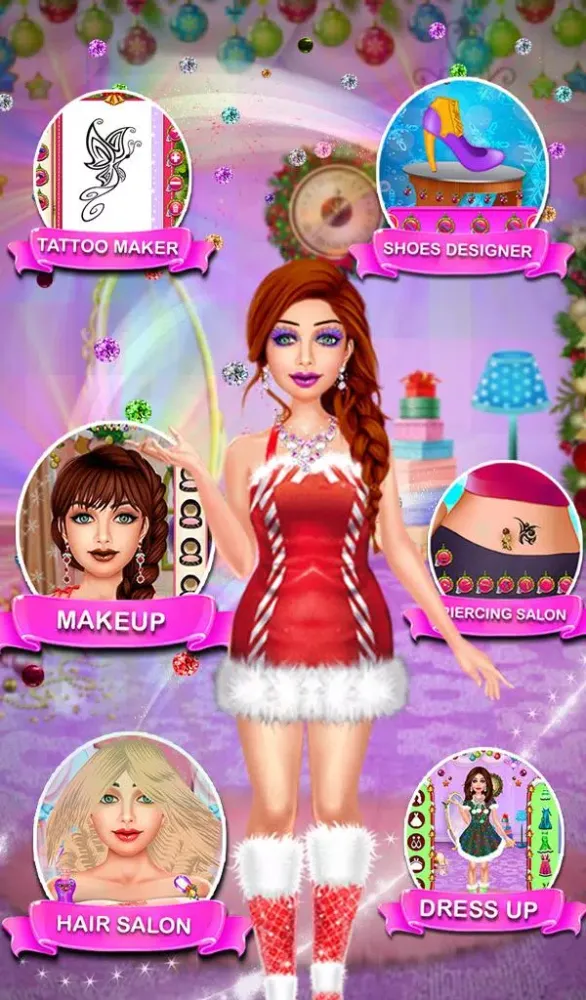 Christmas Makeup Dressup Games应用截图