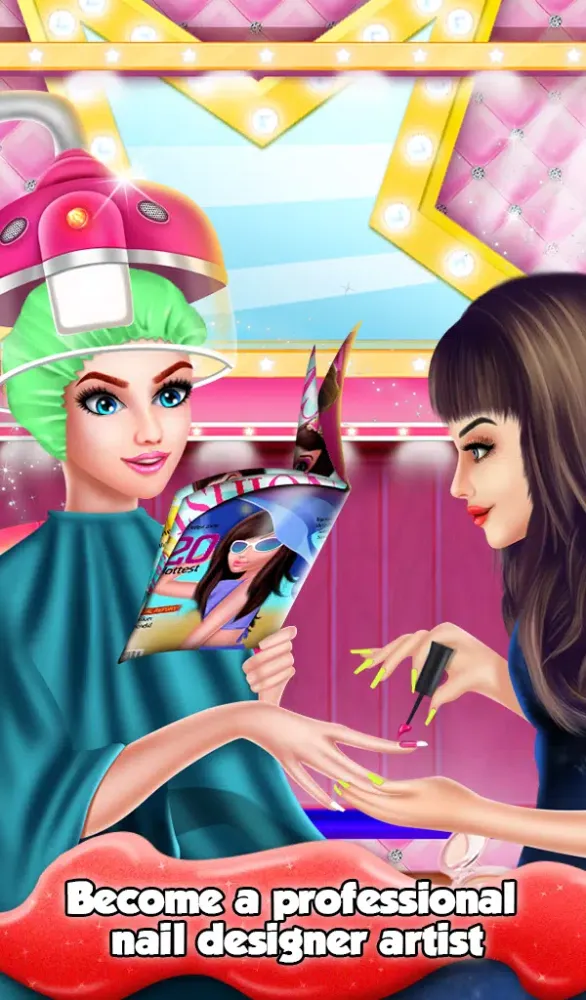 ภาพหน้าจอของ Christmas Nail Salon Makeover
