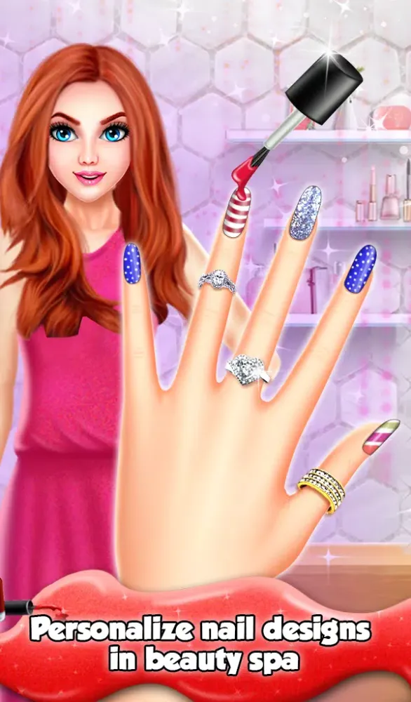 ภาพหน้าจอของ Christmas Nail Salon Makeover