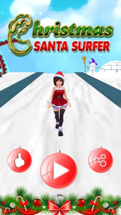Ảnh chụp màn hình của Christmas Santa Surfer-Ice Adventure Run 3D