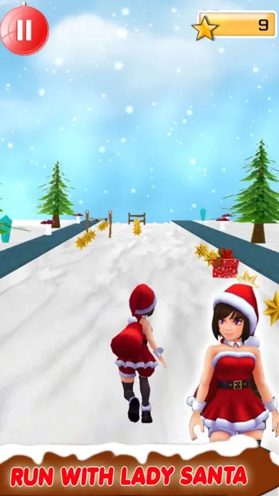 Ảnh chụp màn hình của Christmas Santa Surfer-Ice Adventure Run 3D
