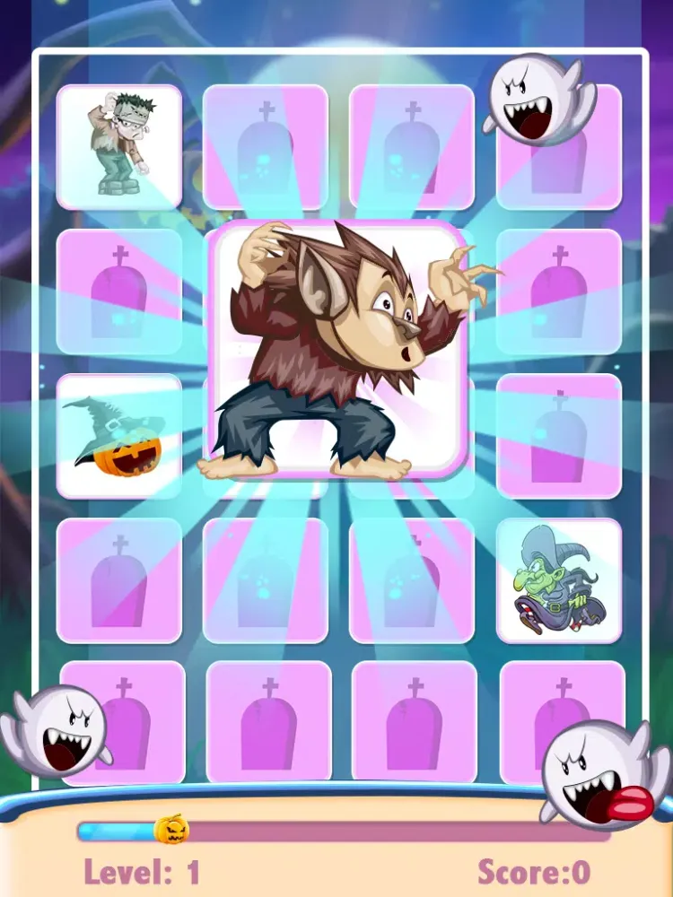 Captures d'écran de Halloween Memory Game