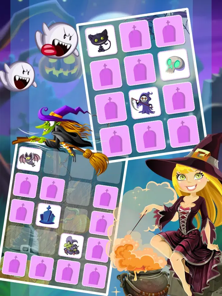 Captures d'écran de Halloween Memory Game