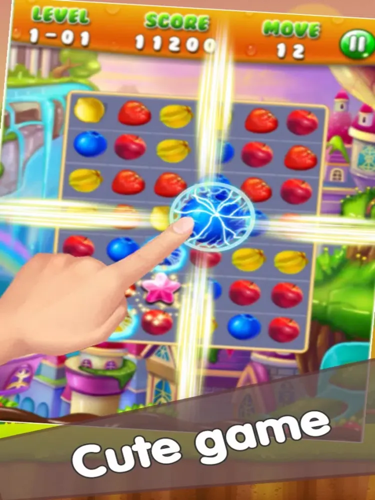 Captures d'écran de Fruit Lines Puzzle Deluxe - Fruit match 3 Edition iPad 