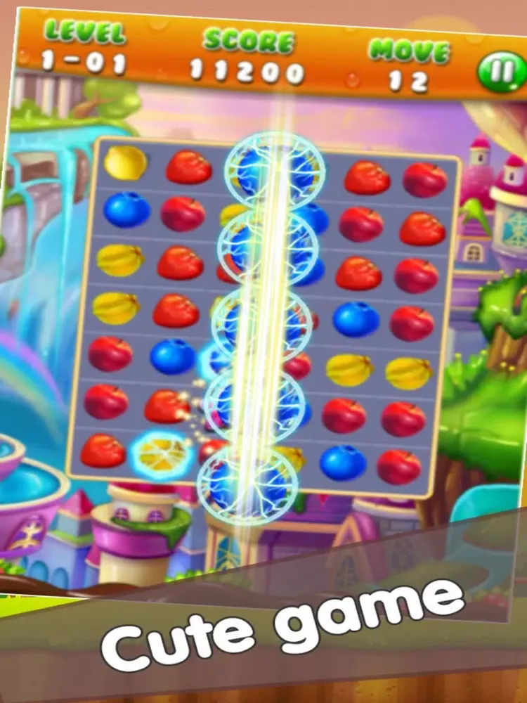 Captures d'écran de Fruit Lines Puzzle Deluxe - Fruit match 3 Edition iPad 