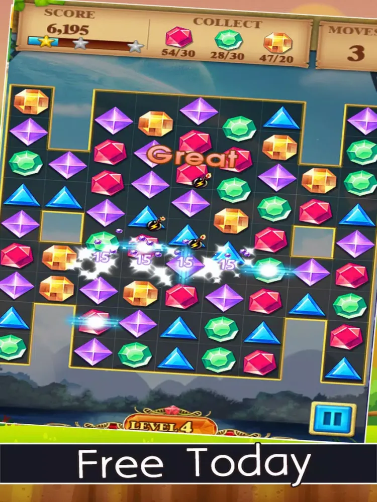 Cute Jewels Star Match 3 Free 2016 Edition iPad  Screenshots