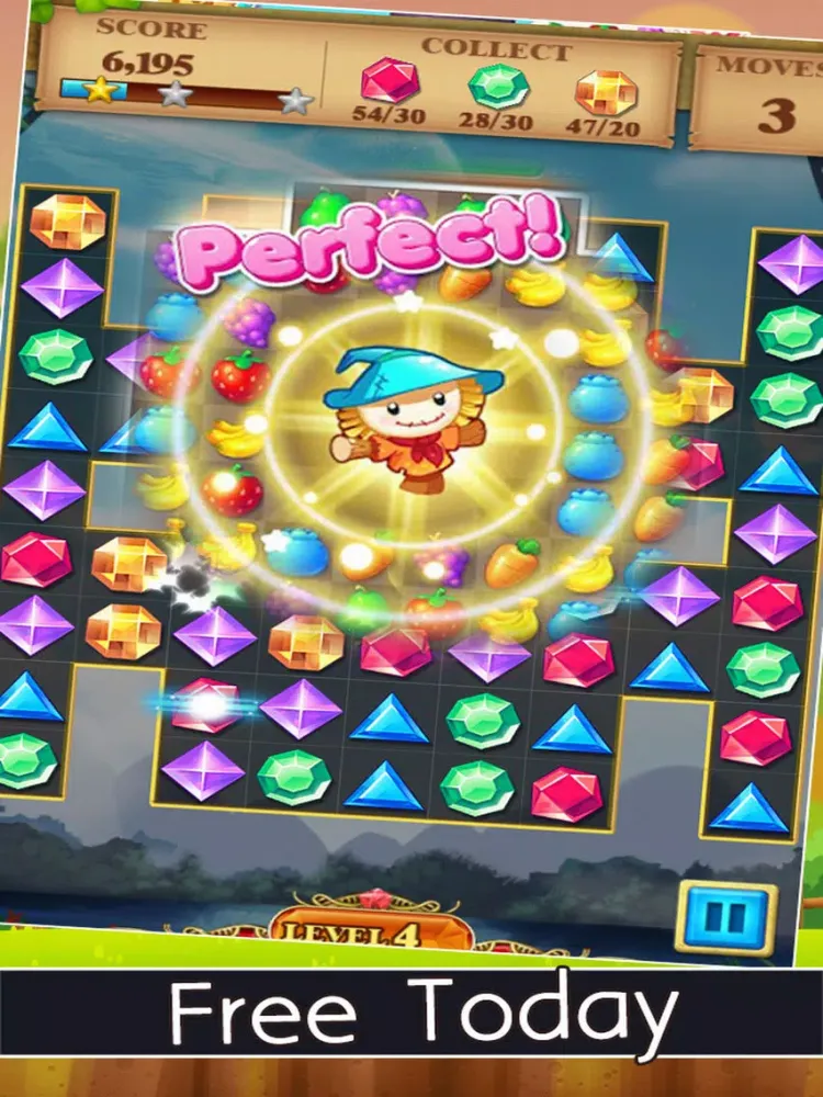Cute Jewels Star Match 3 Free 2016 Edition iPad  Screenshots
