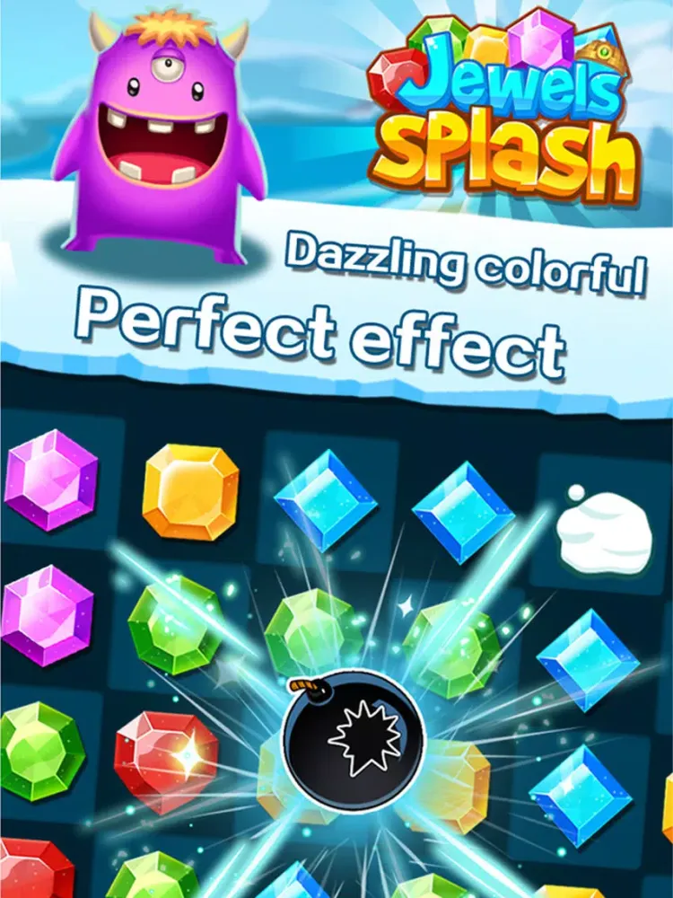 Jewels Splash Dex - King of Jewel Match 3 iPad  스크린샷