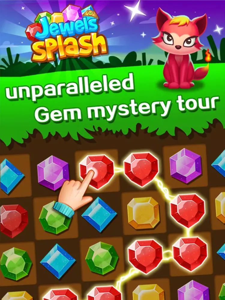 Jewels Splash Dex - King of Jewel Match 3 iPad  스크린샷