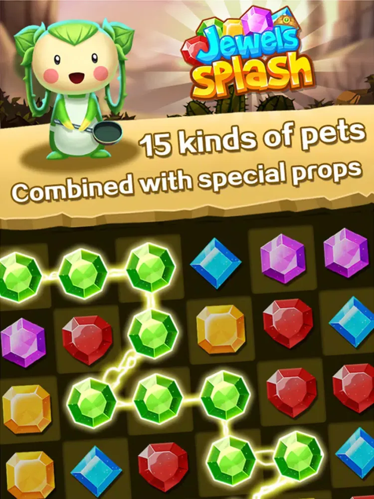 Jewels Splash Dex - King of Jewel Match 3 iPad  스크린샷