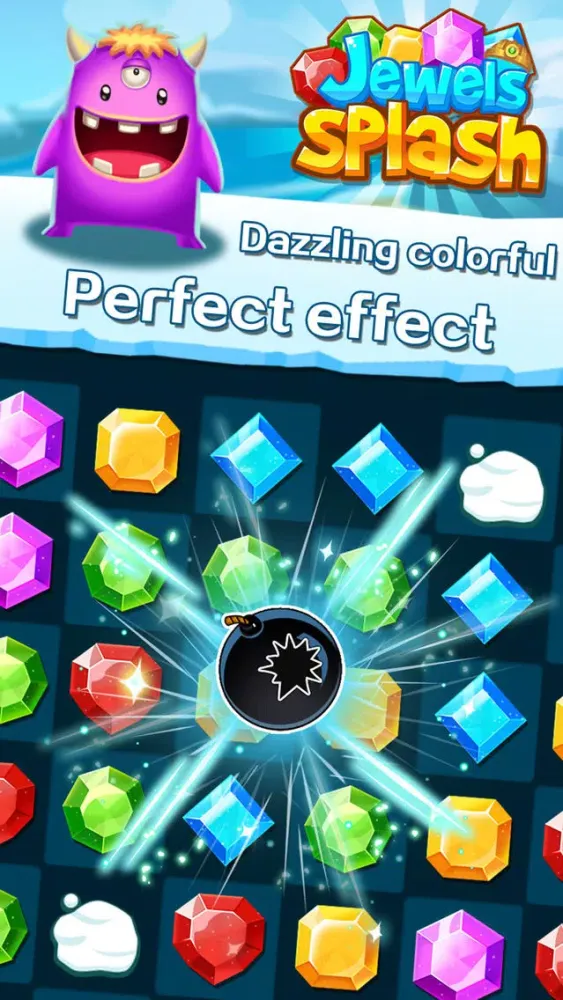 Jewels Splash Dex - King of Jewel Match 3 스크린샷