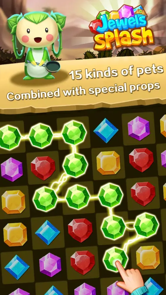Jewels Splash Dex - King of Jewel Match 3 스크린샷