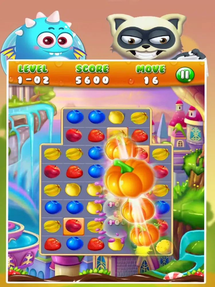 Tangkapan layar Happy Fruit Juice Mania iPad 