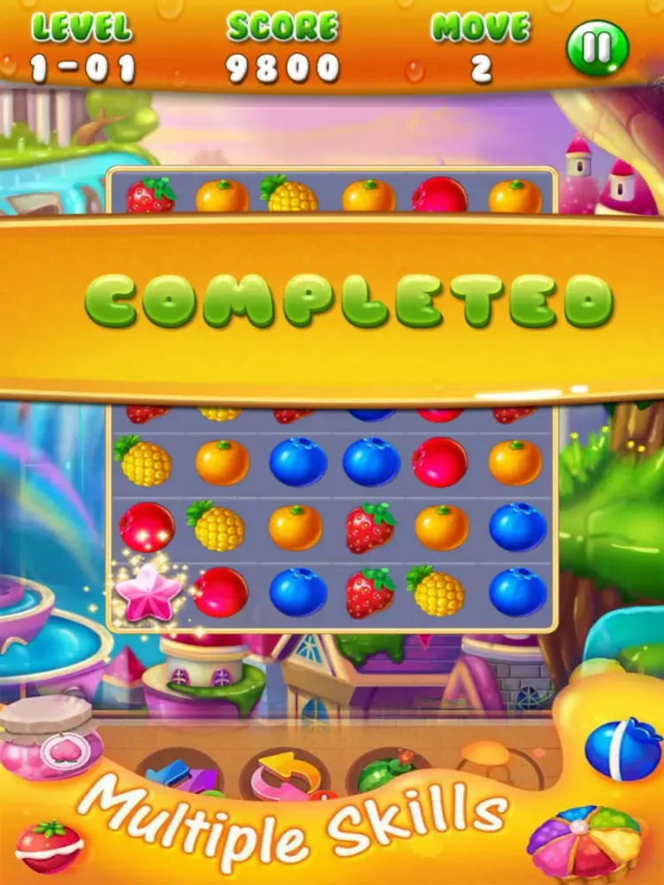 Capturas de pantalla de Fresh Fruit Splash: Fruit Match3 iPad 