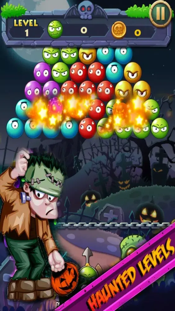 Hallowen Bubble: Shoot Zombi Cazry應用截圖
