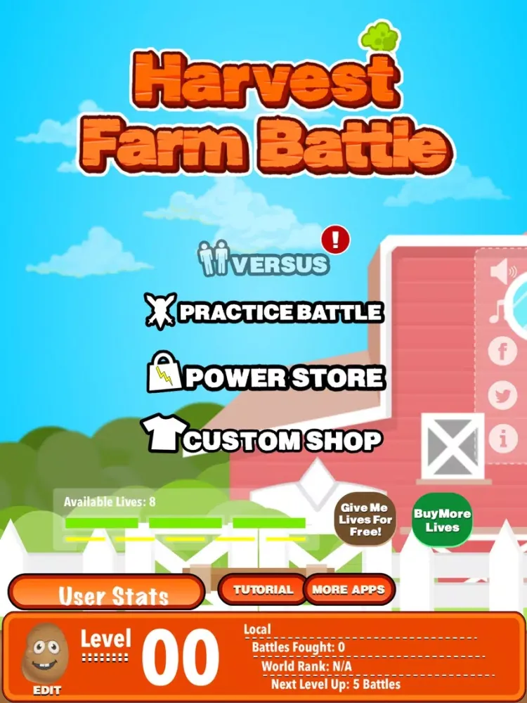 Harvest Farm Battle : Veggies match 3 multiplayer mode puzzle game iPad 应用截图