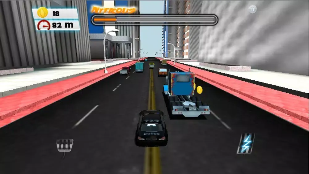 Capturas de pantalla de 3D Police chase pursuit on the traffic highway