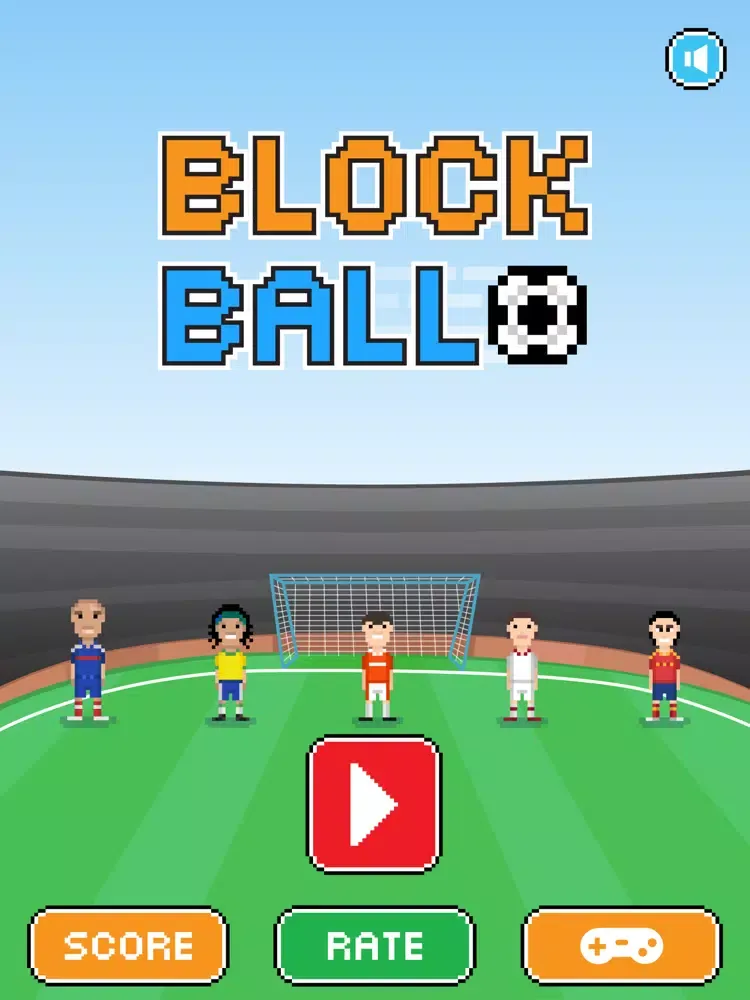 BlockBall Lite : head the ball in world stadium football match iPad  スクリーンショット