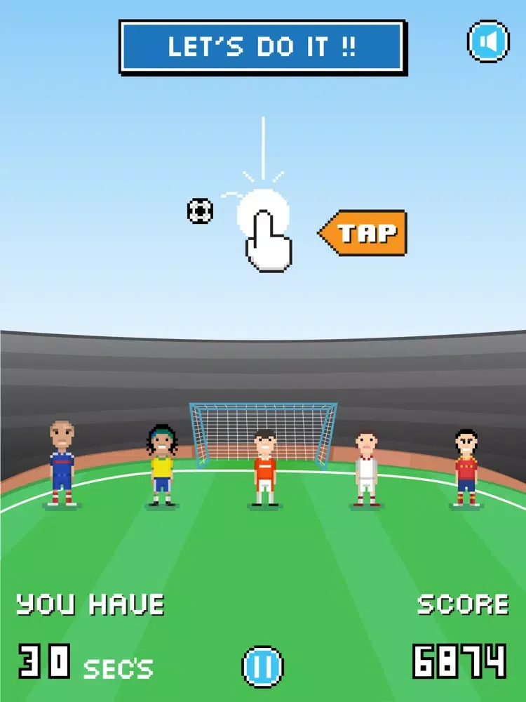 BlockBall Lite : head the ball in world stadium football match iPad  スクリーンショット