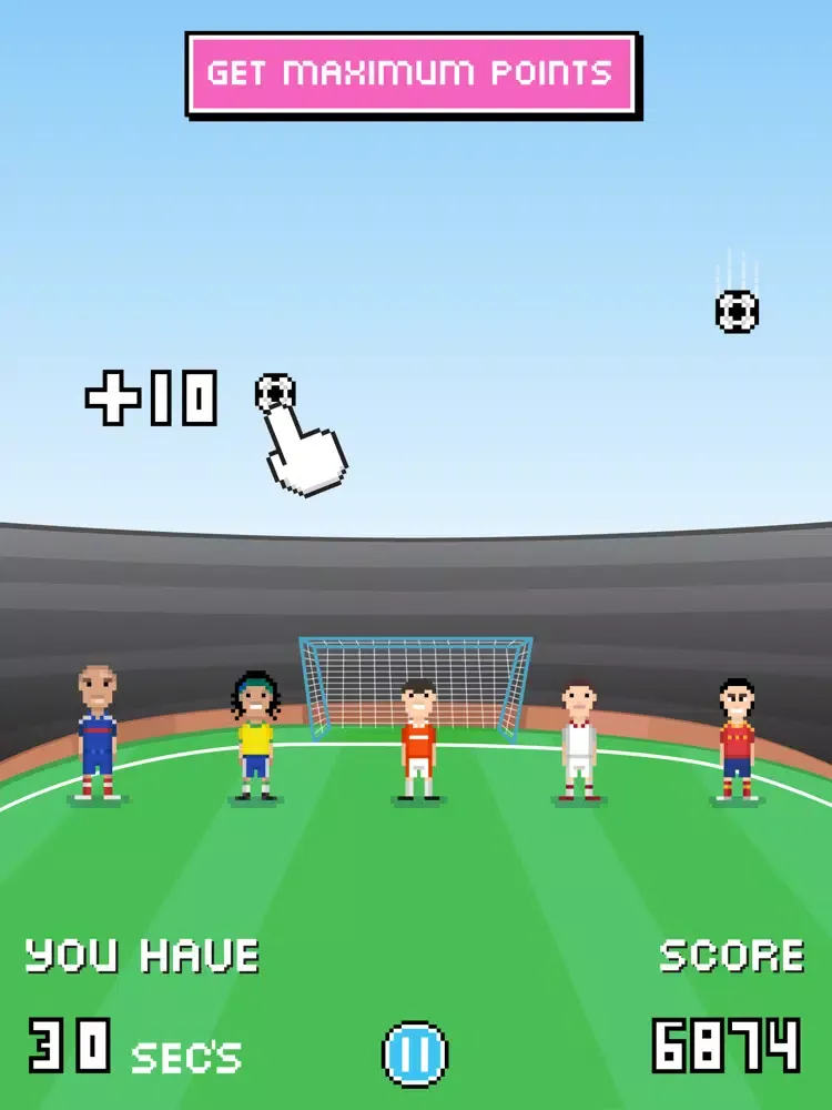 BlockBall Lite : head the ball in world stadium football match iPad  スクリーンショット