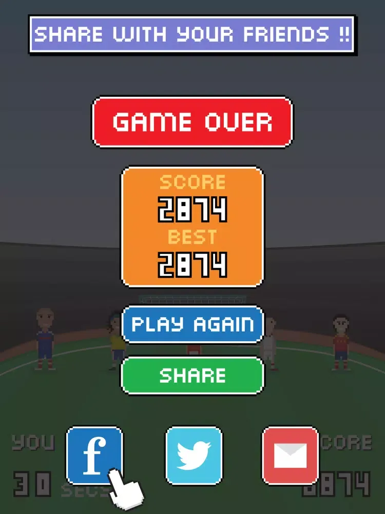 BlockBall Lite : head the ball in world stadium football match iPad  スクリーンショット