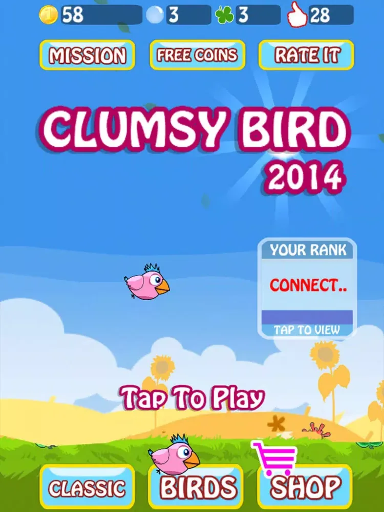 Clumsy Bird 2014 iPad  スクリーンショット