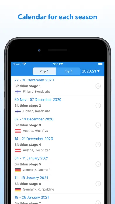 Biathlon Live Results App Ekran Görüntüleri