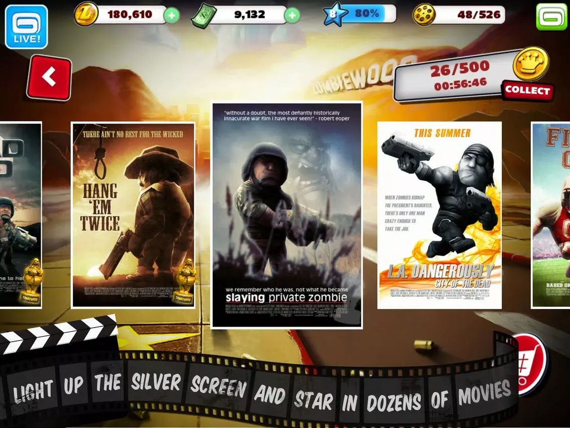 ภาพหน้าจอของ Zombiewood - Guns! Action! Zombies! iPad 