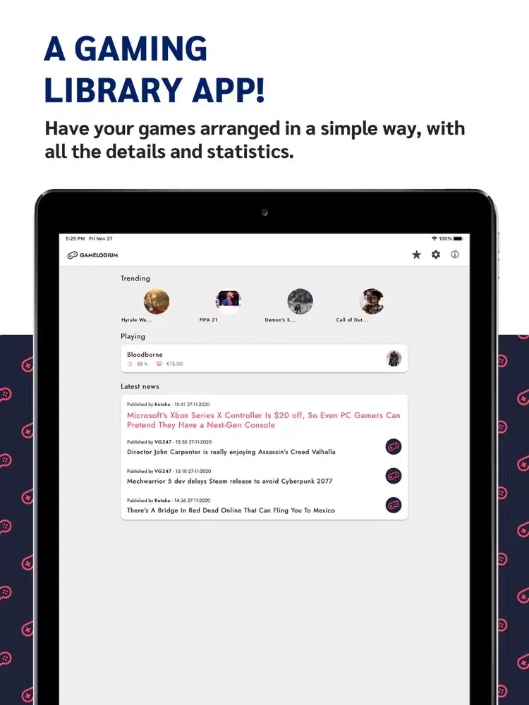 Gamelogium: Your game backlog iPad  Ekran Görüntüleri