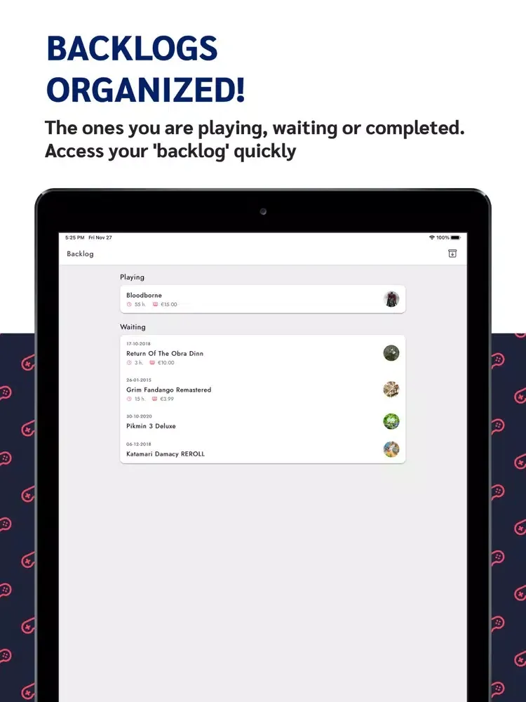 Gamelogium: Your game backlog iPad  Ekran Görüntüleri