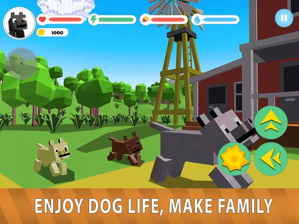Blocky Dog: Farm Survival Full iPad  Ekran Görüntüleri