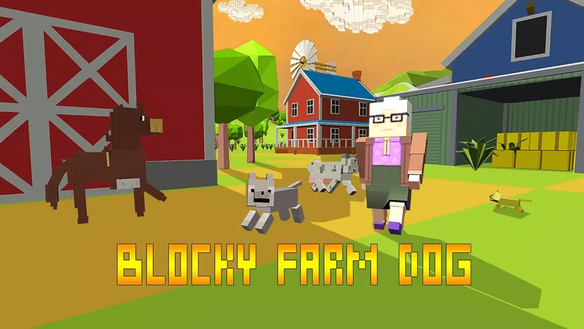 Blocky Dog: Farm Survival Full Ekran Görüntüleri