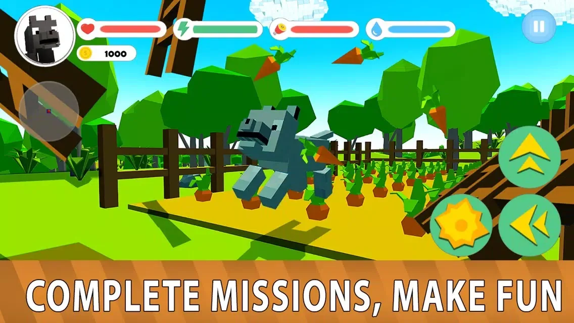 Blocky Dog: Farm Survival Full Ekran Görüntüleri